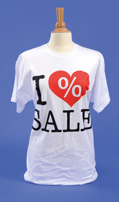 t-shirt 'I % SALE'