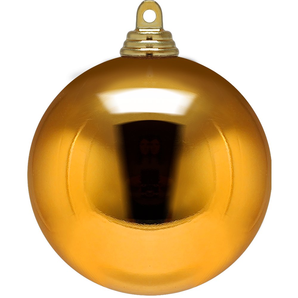 kerstbal 8cm 6st bl.d.goud