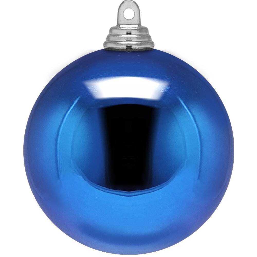 kerstbal 8cm 6st bl.blauw