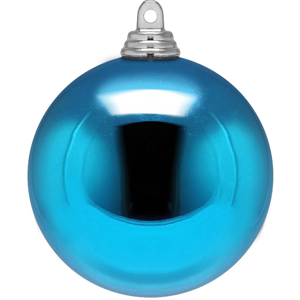 kerstbal 8cm 6st bl.ijsblauw
