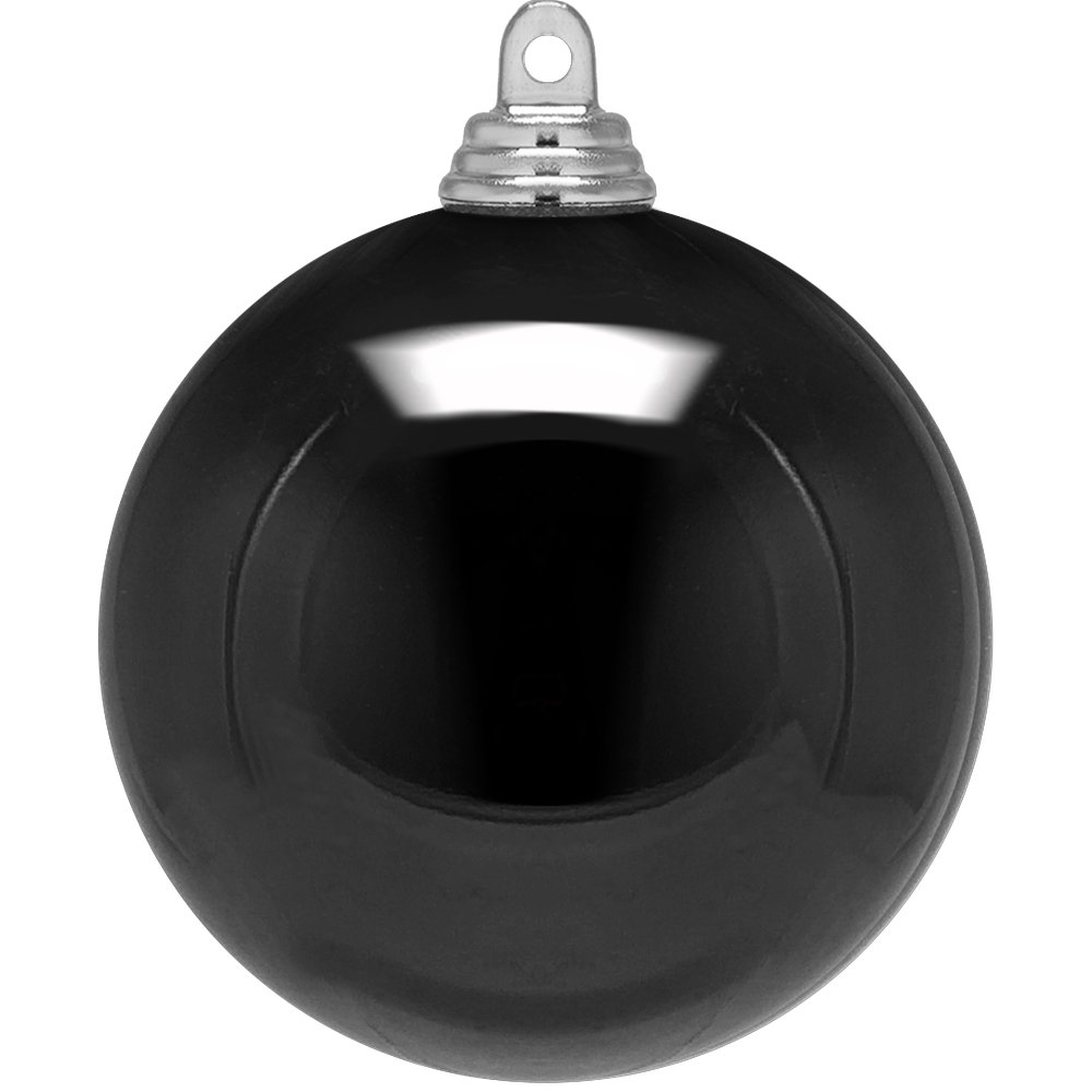 kerstbal 8cm 6st bl.zwart