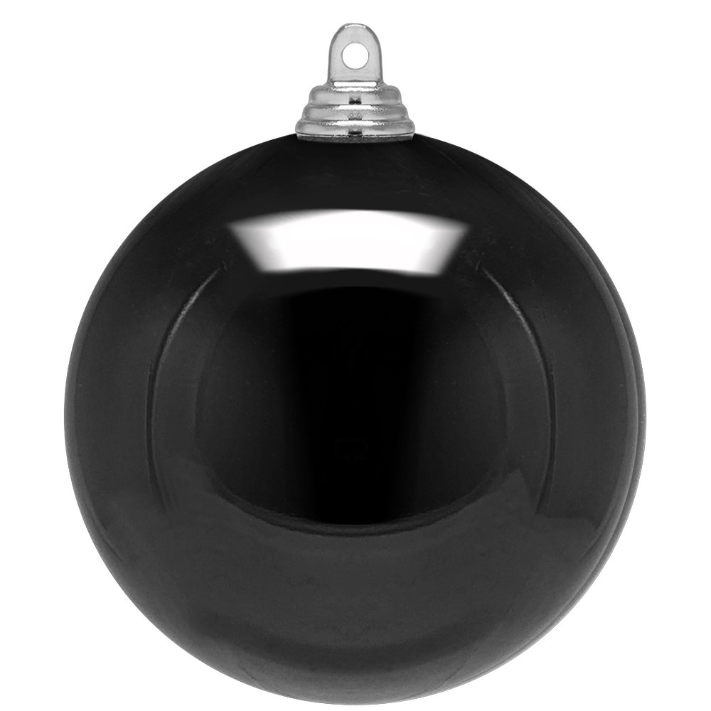 kerstbal 10cm 4st bl.zwart