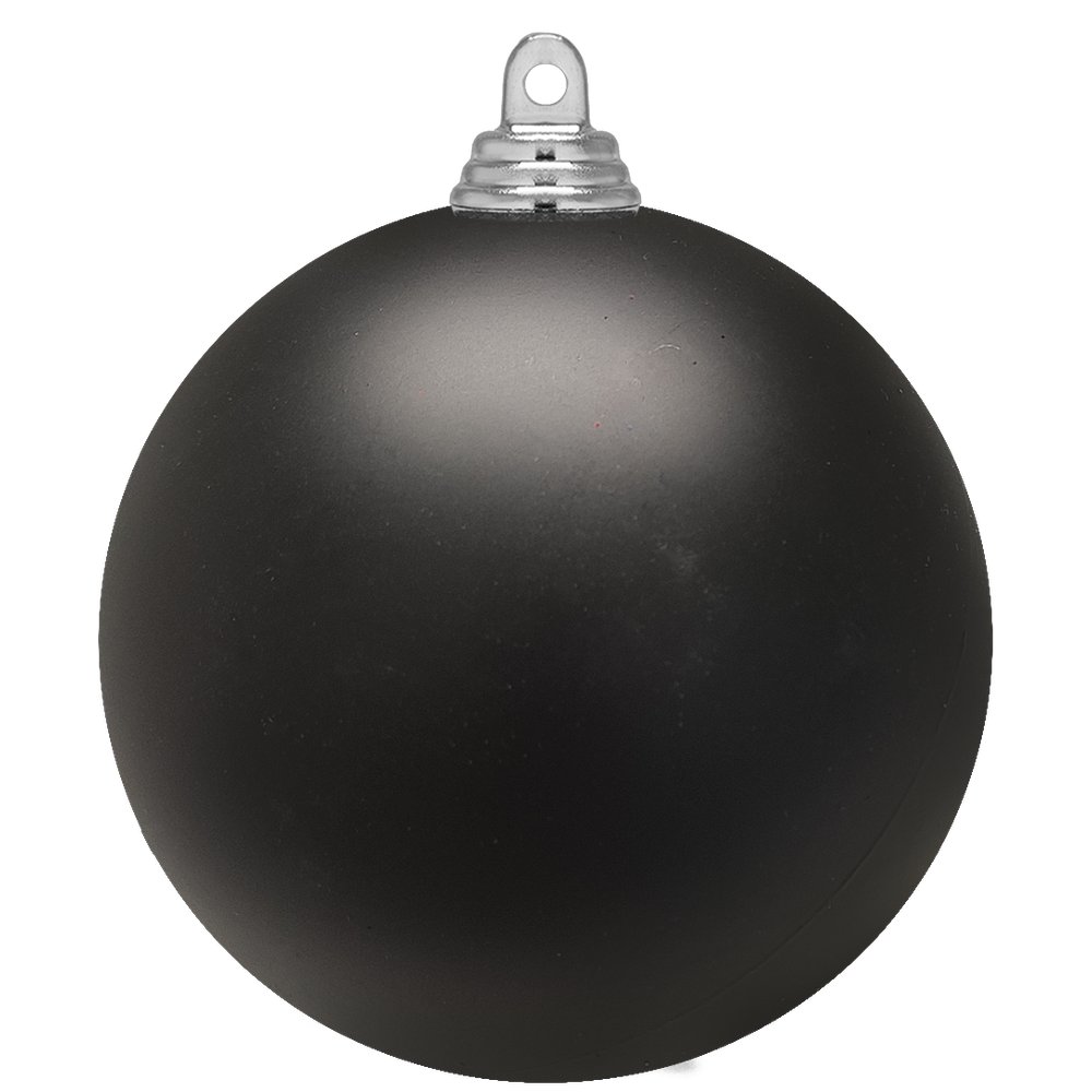 kerstbal 10cm 4st mat zwart