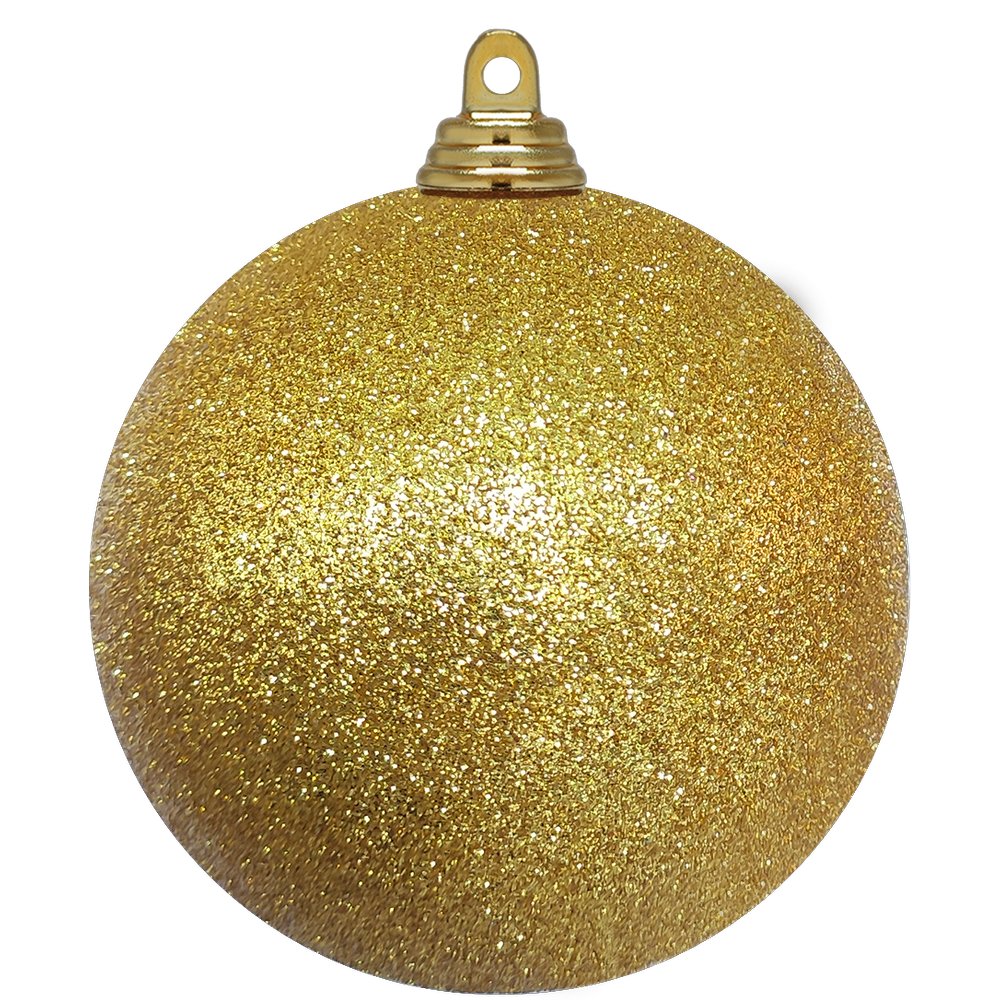 kerstbal 10cm 4st glit.goud