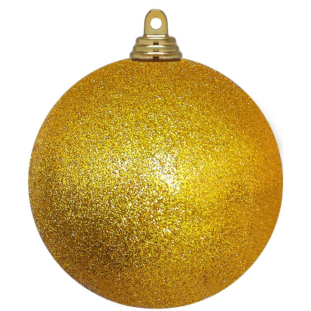 kerstbal 10cm 4st glit.d.goud
