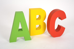 letters 'ABC'