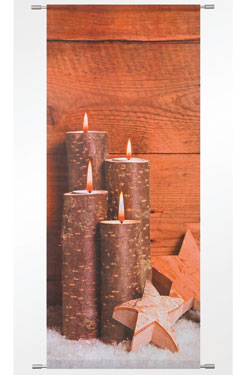 vaandel 'houten kaarsen'