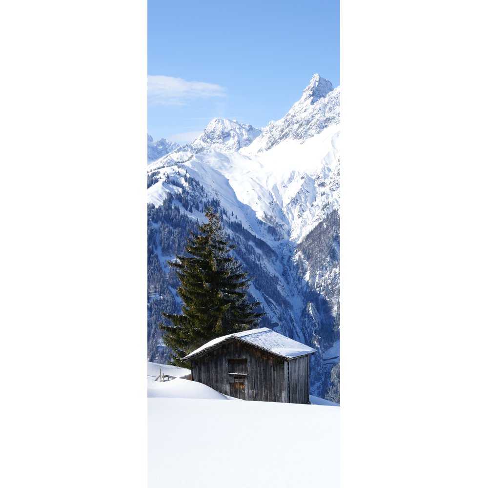 banner berg, hut, sneeuw