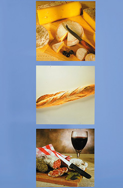 display brood/wijn/kaas
